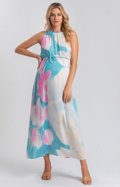 Francesca Printed Maternity Maxi Dress (Love Haze) by Tiffany Rose