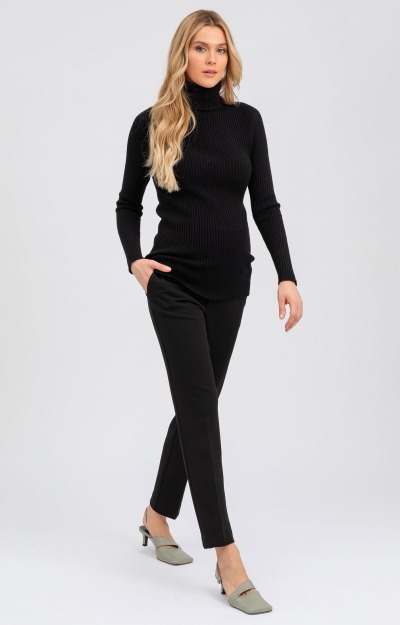 Lia Slim Fit Maternity Trouser Black by Tiffany Rose