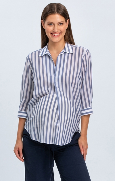Panarea Maternity Shirt (Navy) by Tiffany Rose