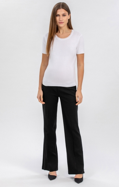 Robert Linen Maternity Trouser (Black) by Tiffany Rose