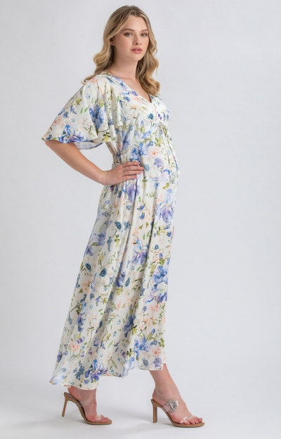 Valentina Maternity Maxi Dress (Vanilla Picnic) by Tiffany Rose