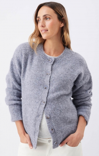 Ariana Knit Cardigan (Ash Bue) by Tiffany Rose