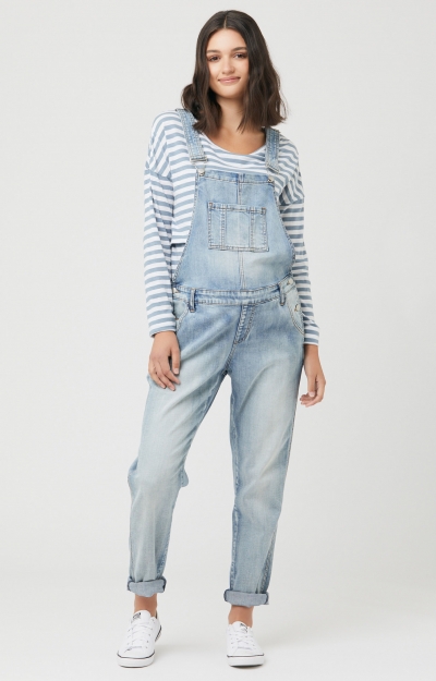 Denim Maternity Dungarees (Pale Blue) by Tiffany Rose