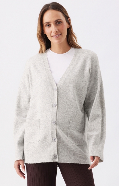 Ellis Knit Cardigan (Off White/Stone) by Tiffany Rose