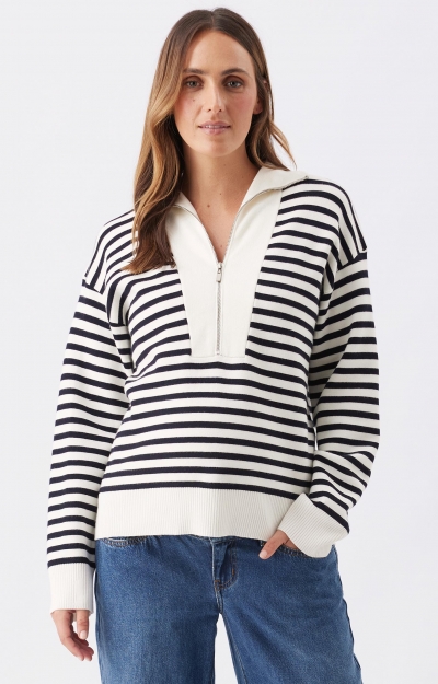 Fable Nursing Knit (White/Midnight) by Tiffany Rose