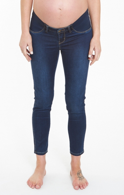 Lyla Ankle Grazer Maternity Jegging (Indigo) by Tiffany Rose