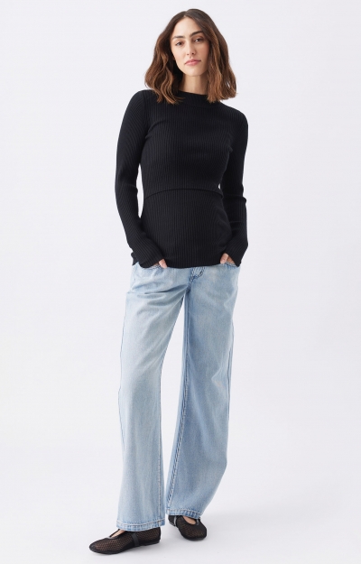 Lift Up Nursing Knit (Black) by Tiffany Rose