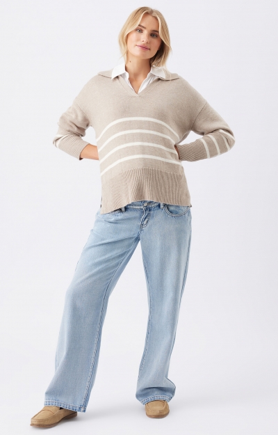 Lori Nursing Knit (Latte/Chalk) by Tiffany Rose