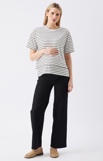 Miller Over Bump Maternity Jean (Black) by Tiffany Rose