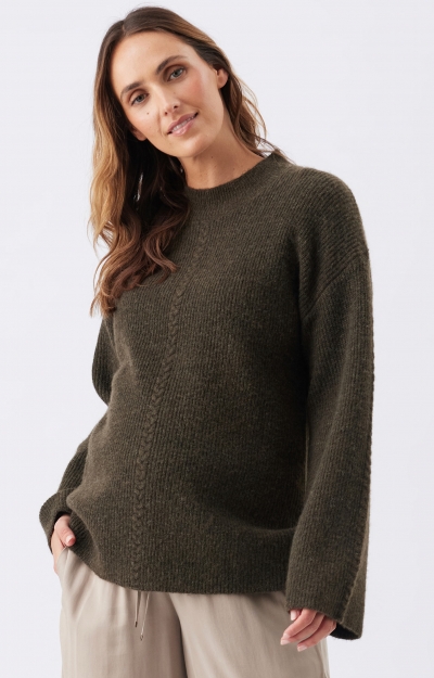 Starci Cable Knit (Khaki) by Tiffany Rose