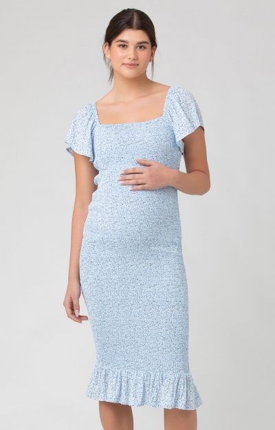 Selma Shirred Maternity Dress by Tiffany Rose