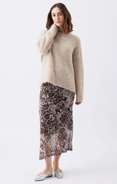 Savannah Mesh Skirt (Latte) by Tiffany Rose