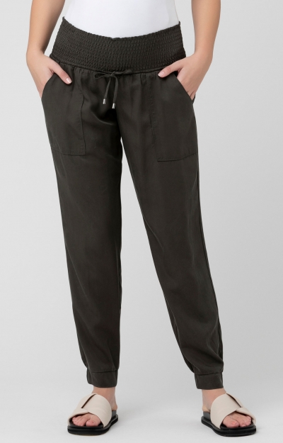 Tencel Off Duty Maternity Pant (Olive) by Tiffany Rose