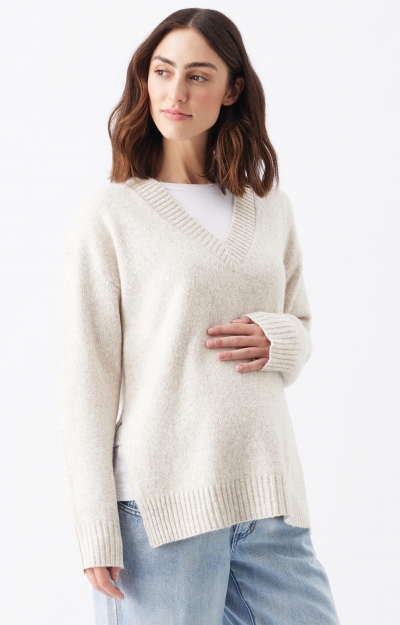 Vera Nursing Knit (Oat Marle) by Tiffany Rose