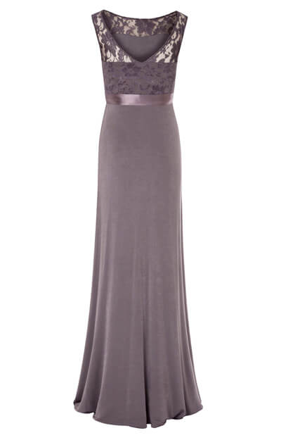 long charcoal teddy gown