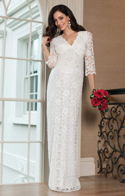 Valentina Maternity Wedding Dress (Long) Ivory by Tiffany Rose