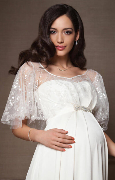 Vintage Maternity Bridal Cape (Ivory) by Tiffany Rose