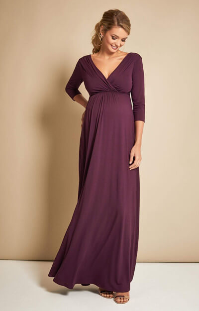 Robe de Grossesse Willow Longue Prune by Tiffany Rose