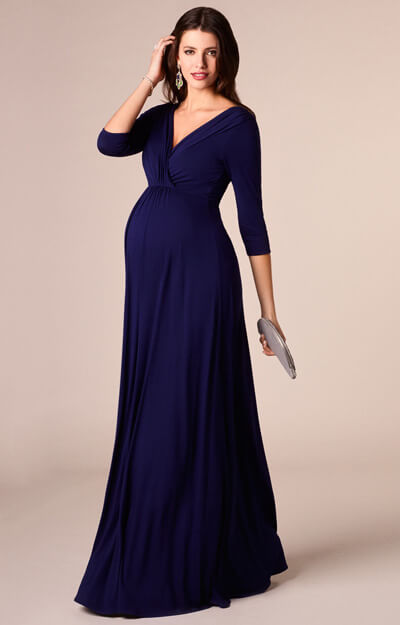 Willow Maternity Gown Long Eclipse Blue - Maternity Wedding Dresses ...