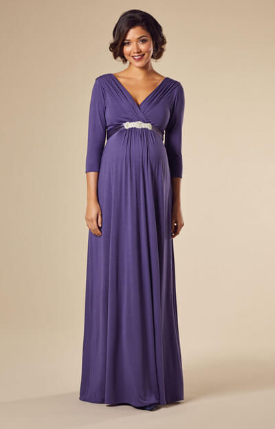 Willow Maternity Gown Long Grape - Maternity Wedding Dresses, Evening ...