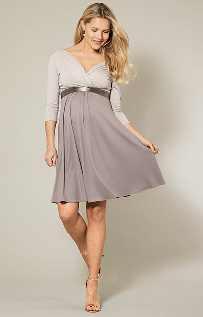 Willow Maternity Dress Almond Truffle by Tiffany Rose