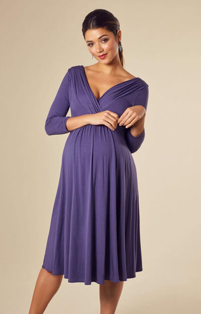 Willow Maternity Dress Short Grape by Tiffany Rose