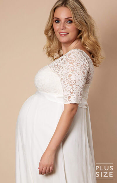 Alaska Plus Size Maternity Silk Chiffon Wedding Gown - Maternity ...