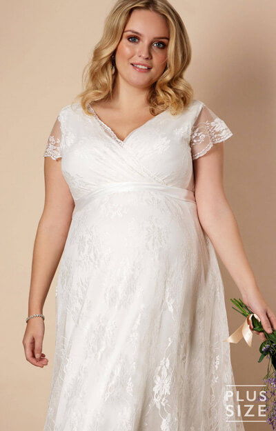 Eden Gown Short Plus Size Maternity Wedding Dress - Maternity Wedding ...