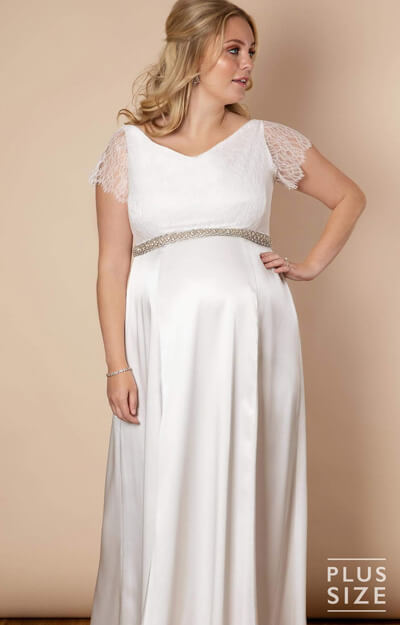 Eleanor Gown Plus Size Maternity Wedding Gown Ivory White - Maternity ...