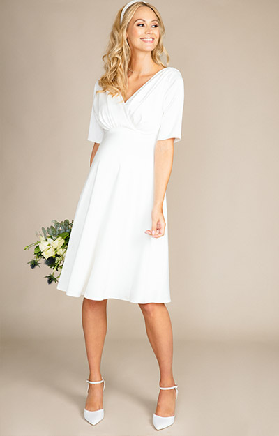 Zoey Maternity Weding Dress Satin Ivory by Tiffany Rose