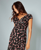 Alessandra Maternity Dress in floral Ruby Bloom print by Tiffany Rose