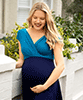 Alessandra Maternity Dress Short Turquoise Blue by Tiffany Rose