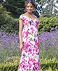 Robe de Grossesse Maxi Alana Fleurs Fuchsia by Tiffany Rose