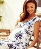 Alana Maternity Maxi Dress Inky Tropics by Tiffany Rose