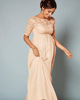 Alaska Maternity Chiffon Gown in Peach Blush by Tiffany Rose