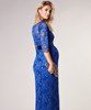 Amelia Lace Maternity Dress Long (Windsor Blue) by Tiffany Rose