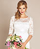 Robe de grossesse en dentelle Amelia longue (Ivoire) by Tiffany Rose