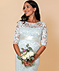 Amelia Maternity Dress Mint Silver Green by Tiffany Rose