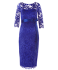 Amelia Maternity Lace Dress Short Royal Blue by Tiffany Rose
