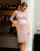 Amelia Lace Maternity Dress Short (Vintage Rose) by Tiffany Rose