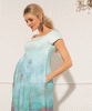 Aria Off Shoulder Maternity Gown Aquatic Ombré by Tiffany Rose