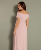 Aria schulterfreies langes Umstandskleid in Rosé by Tiffany Rose