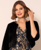 ALIE STREET Jaclyn Faux Fur Bolero (Black) from Tiffany Rose