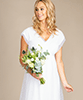 Athena Maternity Wedding Dress Polka Dot White by Tiffany Rose