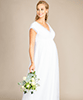 Athena Maternity Wedding Gown Polka Dot White by Tiffany Rose