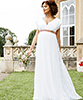 Athena Maternity Wedding Gown Polka Dot White by Tiffany Rose