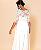 Jupe de Mariage Maternité Asymétrique en Satin Ivoire by Tiffany Rose