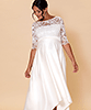 Asymmetric Satin Maternity Wedding Skirt Ivory by Tiffany Rose