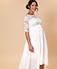 Jupe de Mariage Maternité Asymétrique en Satin Ivoire by Tiffany Rose