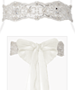 Diamantschärpe Seidenchiffonbänder in Elfenbein by Tiffany Rose